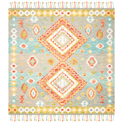 Vahakn Hand Tufted Wool Southwestern Rug