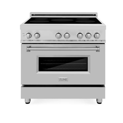 ZLINE 36"" Induction Range with a 5 Element Stove and Electric Oven in Stainless Steel -  RAIND-36