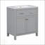 Meuble-lavabo moderne de 30 pouces avec lavabo en céramique, portes à fermeture en douceur et rangement spacieux pour une décoration intérieure élégante-348580628
