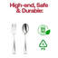 Ensemble de mini-couverts jetables en plastique argenté pour desserts - 960 couverts-253541156