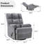 Fauteuil inclinable manuel pivotant de 32,7 po de largeur contemporain et super confort (ensemble de 2)
