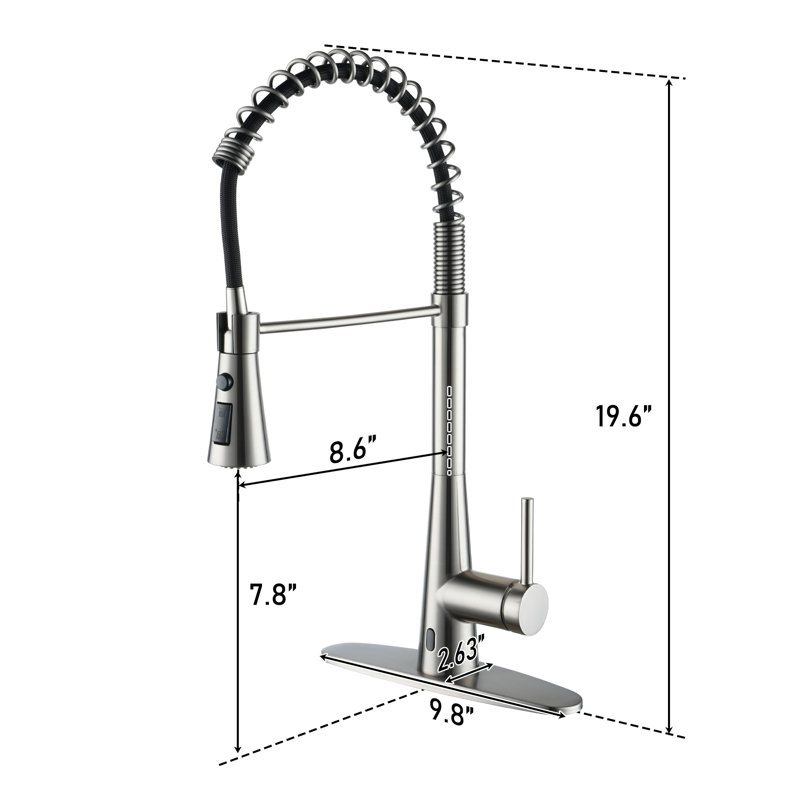 clihome Pull Down Touchless Kitchen Faucet, Brushed