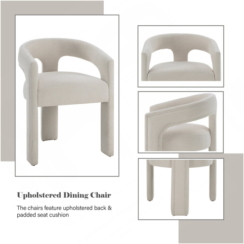 Ensemble de 2 chaises d'appoint en chenille blanche Gamarya