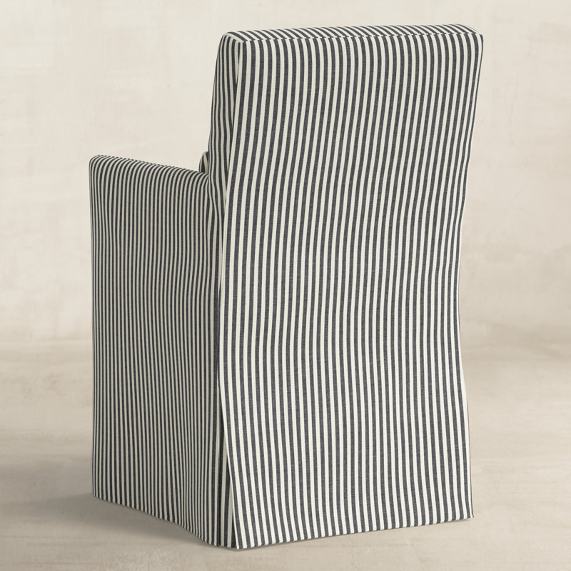 Lindy Dining Chair- Slipcover Only, Carbon Striped