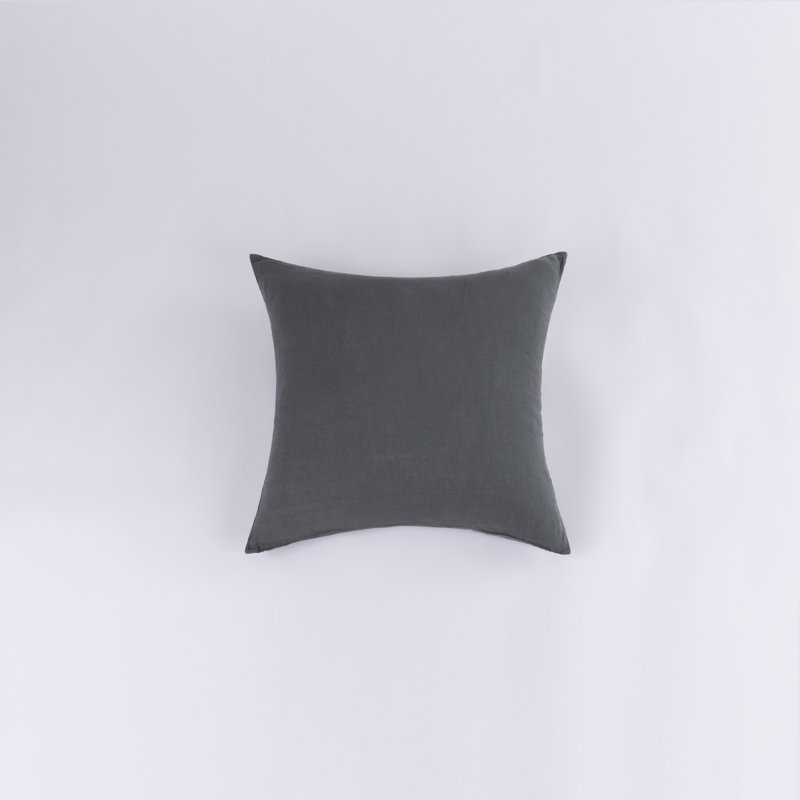 Darama Ash Grey Linen Sham, Standard, Camel