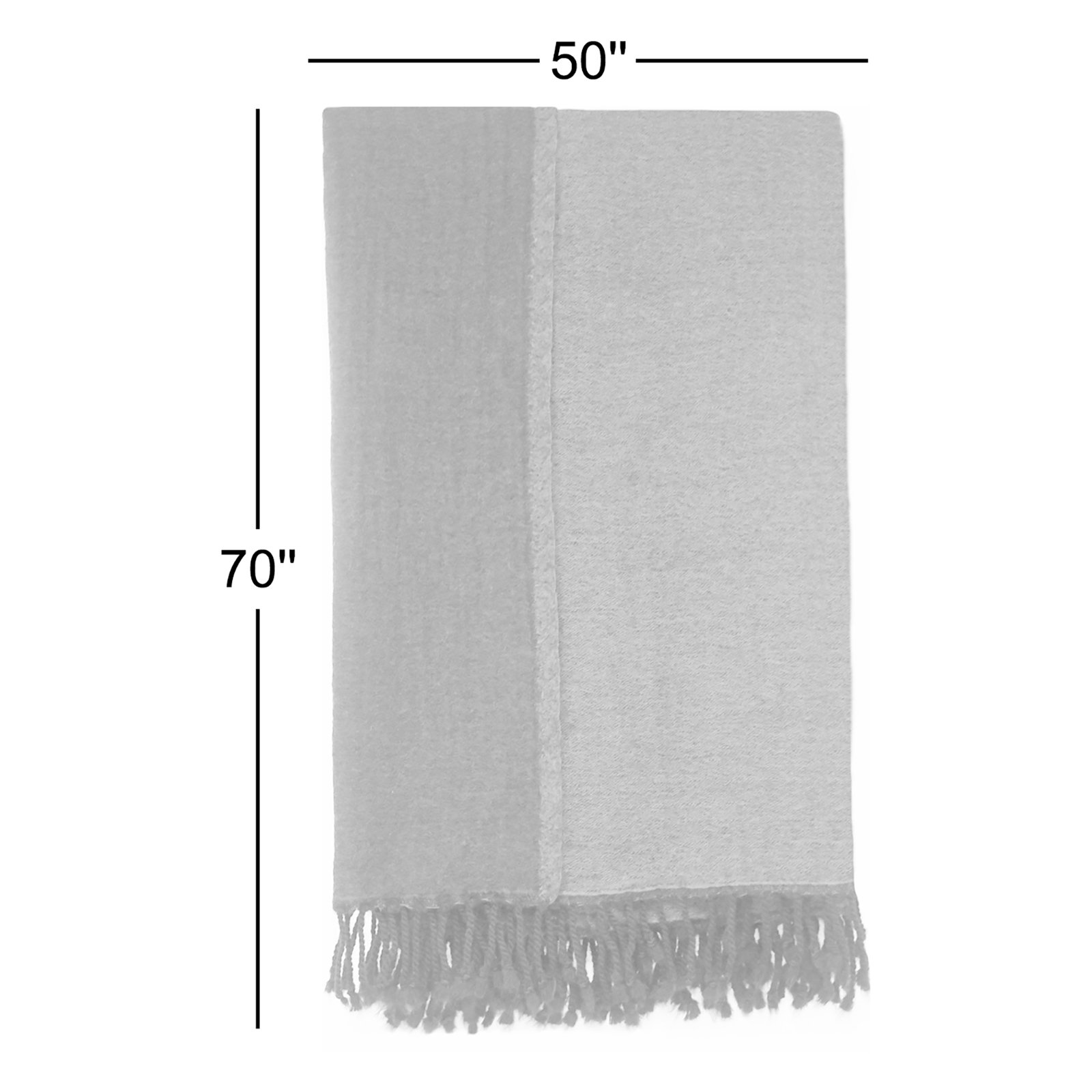 Cosette Reversible Wool Throw Blanket, Navy/Blue