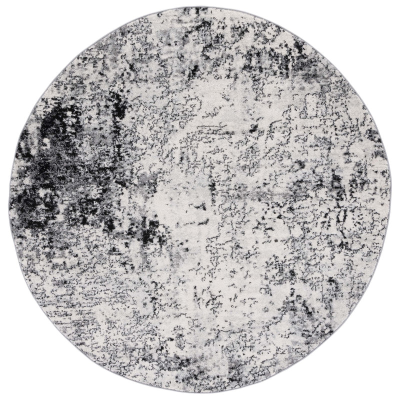 Adanac Performance Abstract Rug, Round 6'7"