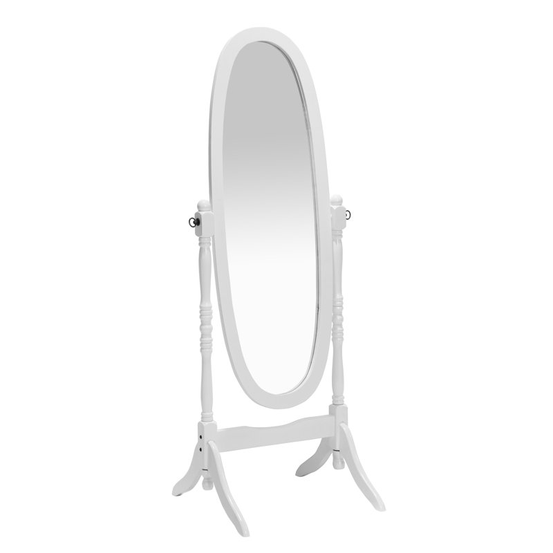 Freestanding Full Length Mirror, White