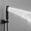 Douche de luxe pour salle de bain de 10 pouces - Tête de mélangeur à pluie noire matte fixée au mur avec buse autonettoyante, conforme à la norme américaine