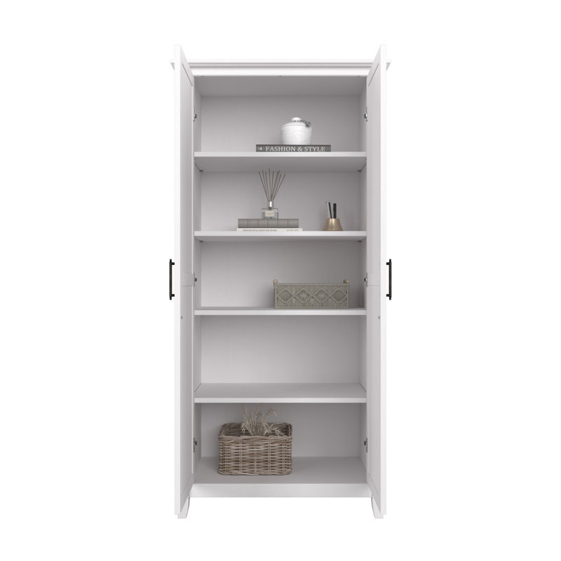Huckins Hall Tree 31.69'' Wide with Bench and Shoe Storage, Pure White