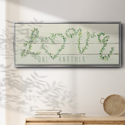 Shiplap Vines Love - toile encadrée