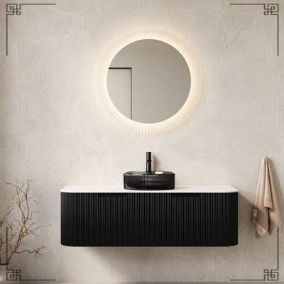 Wall Mounted With Glass Top