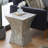 Okehampt Mother of Pearl Shell Handmade Hourglass Shaped Side End Accent Table
