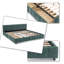 Lit plateforme tapissier en chenille moderne avec quatre tiroirs sous le lit-1093215321-1093215327
