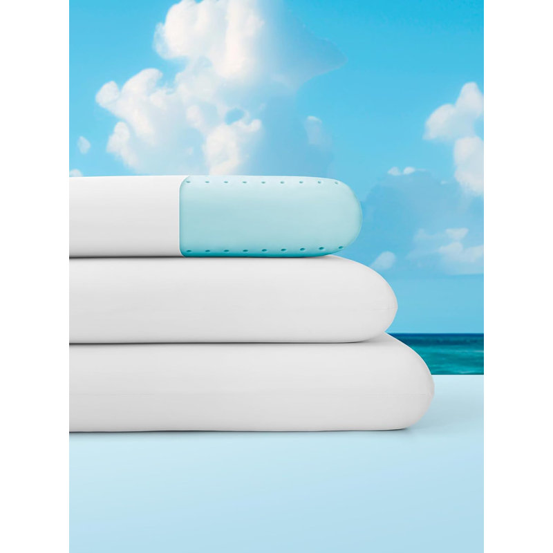  Cooling Memory Foam Pillow - Odorless, Breathable, Skin-Friendly with Superior Support for Back, Stomach or Side Sleepers, Home, Hotel, Hospital Essentials (White, Queen, 1 Pack)