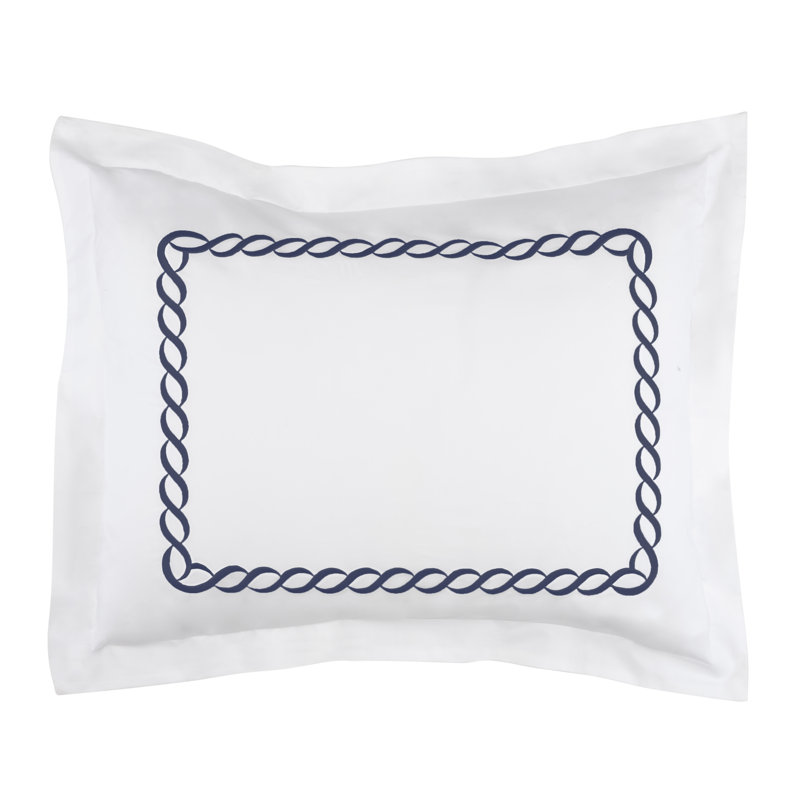 Lisbeth Classic Cotton Blend Sham, Standard/Twin, Navy