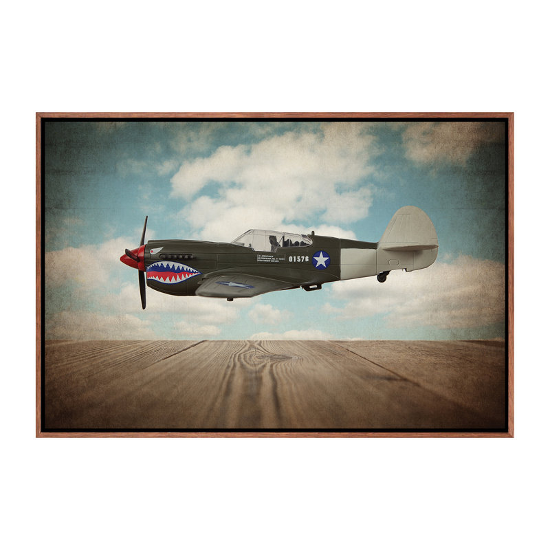 «P40 Mustang» par Saint and Sailor Studios - reproduction de photo, Pas de tapis, H 26 po x l 40 po x 1,5 po