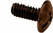 (Paquet de 5) Vis à bouton 8-32 X 3/8 po - Cuivre antique - Tête à treillis - (25 pièces)