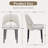 Modern Upholstered Dining Chair with Curved Back & Metal Legs-716042676