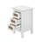 3 Drawers Rattan Nightstands Set Of 2, Wooden End Table With Rattan-Woven Surface, Bedside Table Storage Side Table