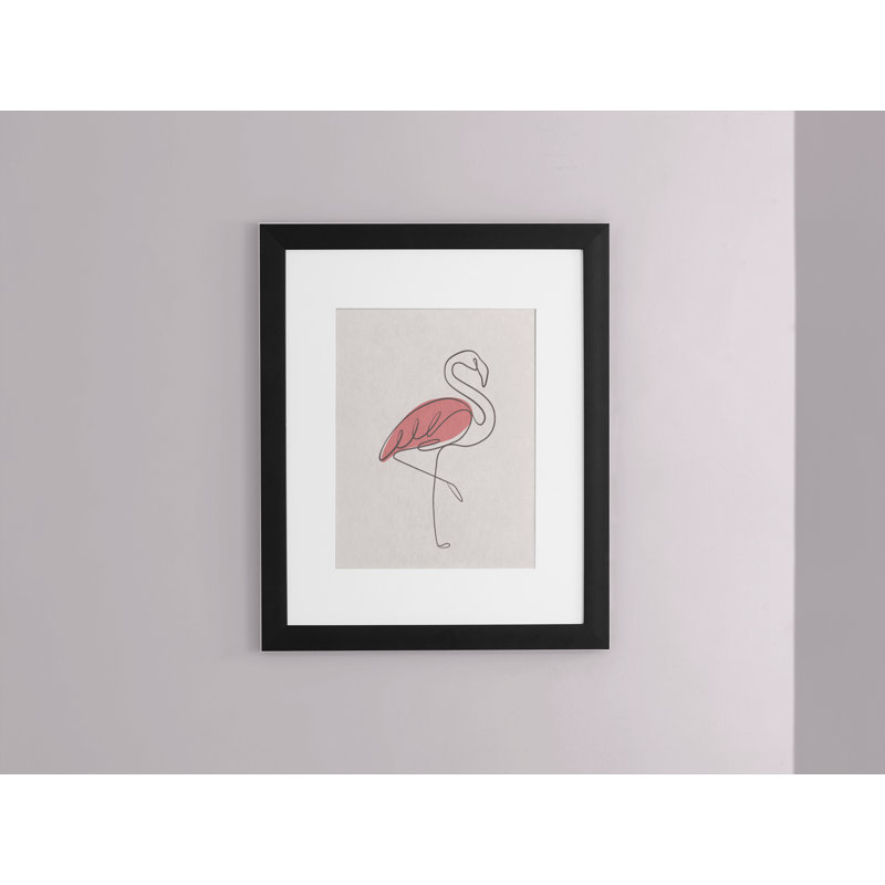 Flamingo Minimalist - Single Picture Frame Print