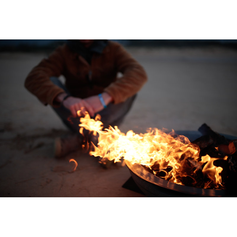 Round Charcoal Smokeless Fire Pit, Mercury Grey