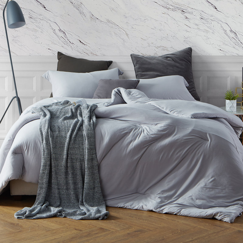 Édredon surdimensionné infusé d'élasthanne Bare Bottom, Simple TG, Gris gracieux