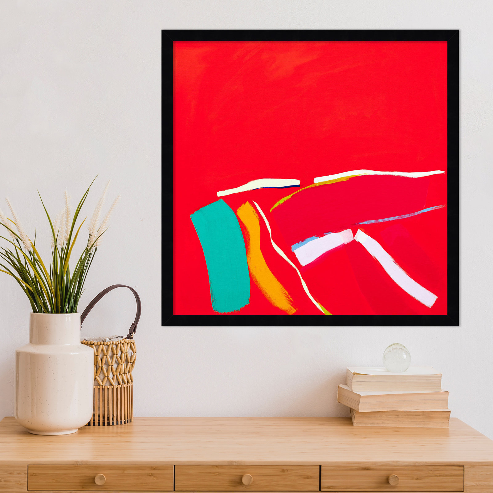 Passion Print by Angie Kenber, 21" H x 21" W, Black