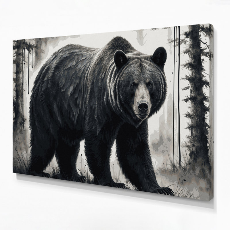 Faune, ours noir américain, art mural sur toile