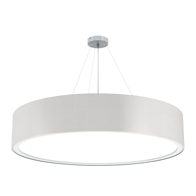 Kenefic 1 - Light LED Drum Pendant, 165cm H x 78cm W x 78cm D, White