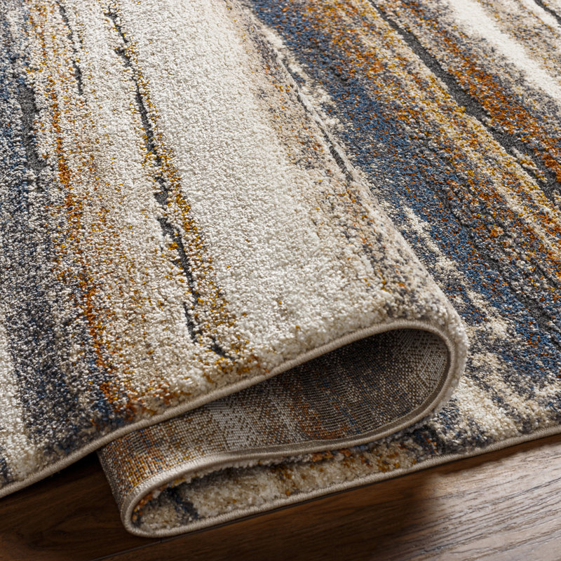 Dunigan Striped Indoor Rug, Square 7'10"