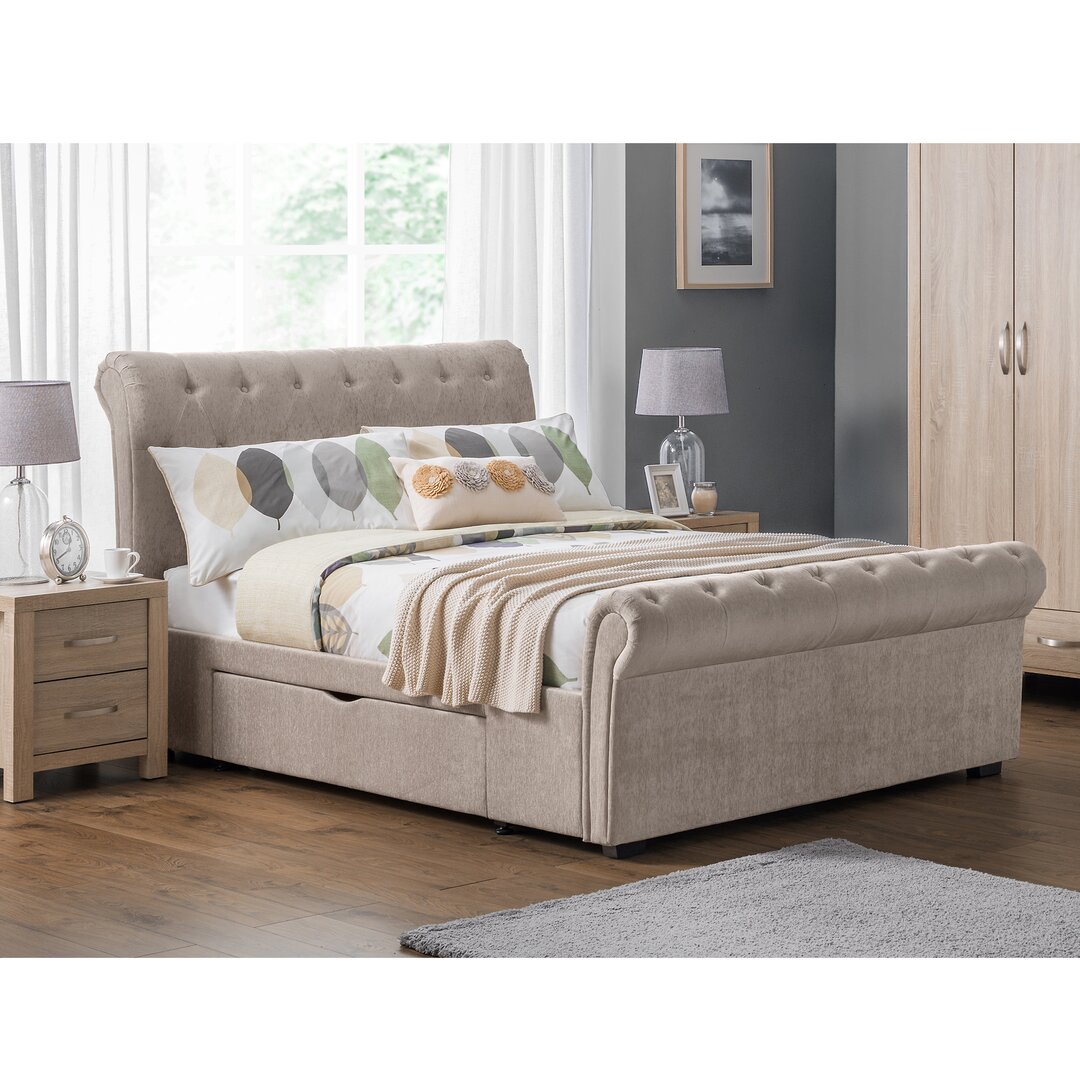 Laurens Upholstered Bed Frame brown