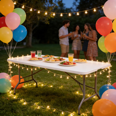 72.36" Plastic Rectangular Folding Table
