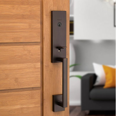 Kwikset Vancouver Exterior Portion Handleset with Single Cylinder Deadbolt (Interior Portion Sold Separately)