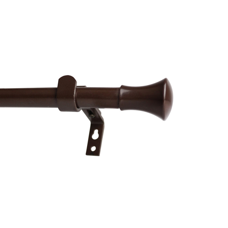 Tringle à rideaux simple San Marcos, H 0,62 po x l 84 po x P 0,62 po, Noir