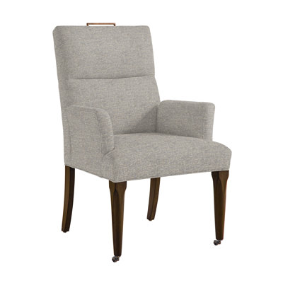 Thom Filicia Home Fabric Tight Back Arm Chair with Wheel