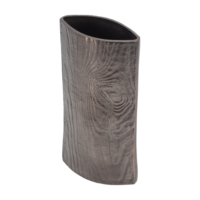 Twitty Aluminum Table Vase, Wenge, 6.1" H x 2" W x 2.8" D