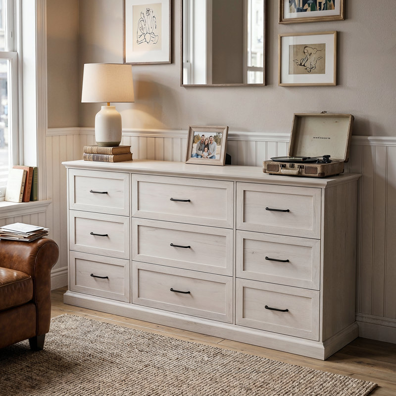 Altona 71'' W 9-Drawer Elegant Dresser & Chest