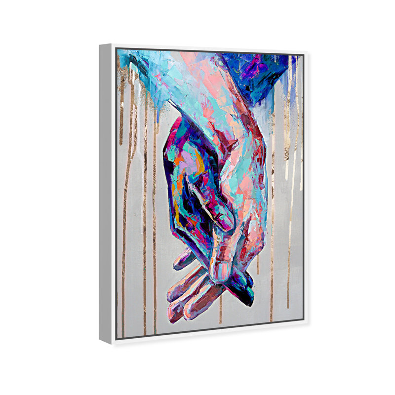 «Abstract Always Together», reproduction d'impression sur toile, H 36 po x l 24 po, Impression encadrée, Blanc