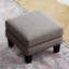Repose-pieds en tissu gris clair