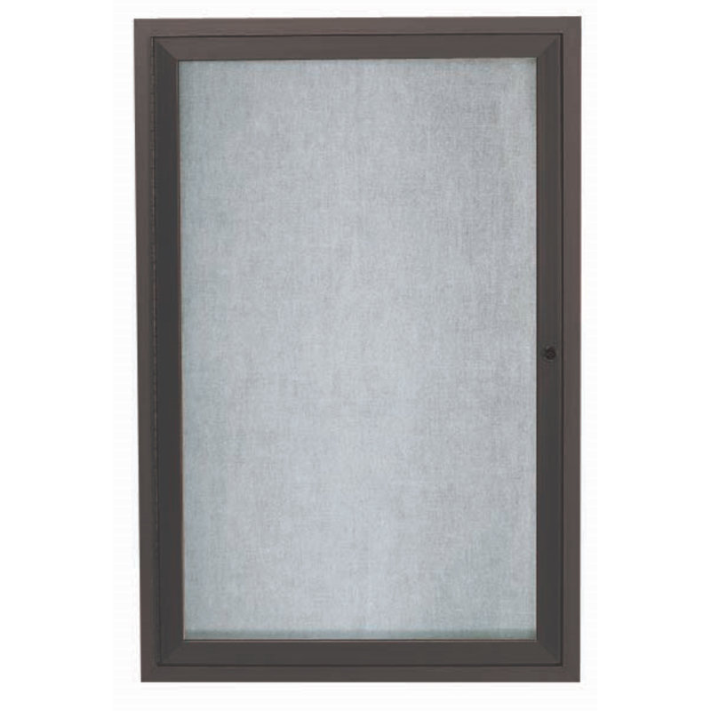 Tableau d'affichage mural extérieur pour l'extérieur, Aluminium anodisé bronze, Un, H 24 po x l 18 po