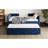 Twin Size Upholstered Daybed With Trundle And 3 Storage Drawers, Chenille Fabric Sofa Bed For Guest Room, Living Room, Space-Saving Modern Day Bed Frame, No Box Spring Needed,Dark Blue-1802303692