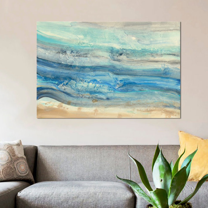 «Ocean Waves», impression sur toile tendue, H 26 po x l 40 po x P 1,5 po, Toile tendue