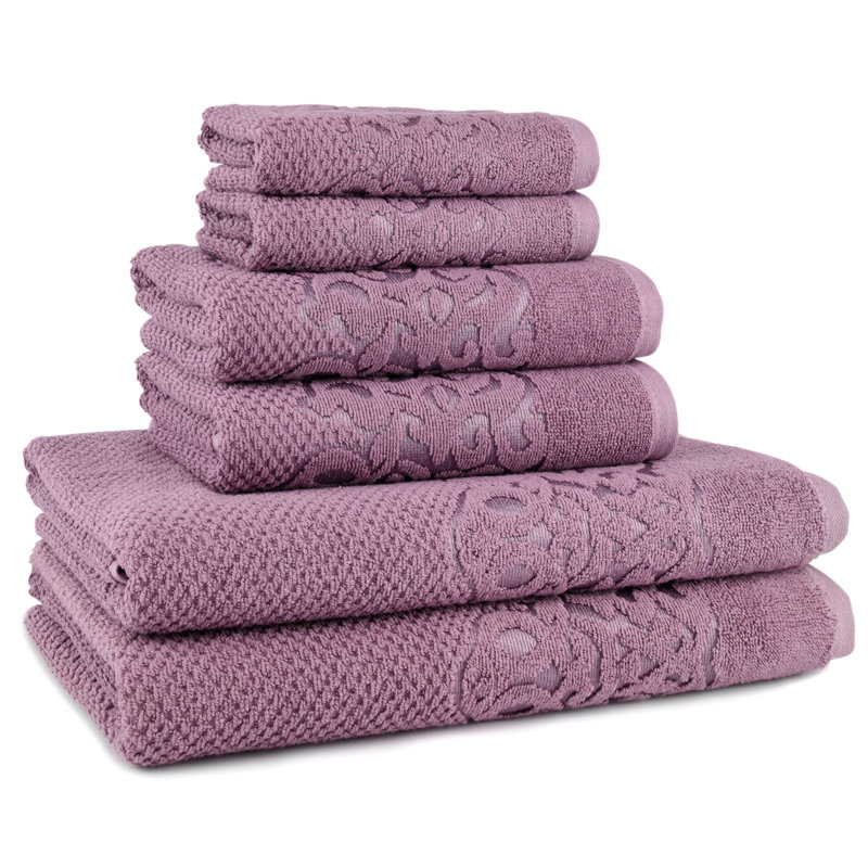 Ensemble de serviettes en coton turc 6 pièces Travers, Damson