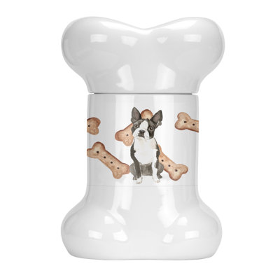 Pot à animaux en forme d’os de boston terrier