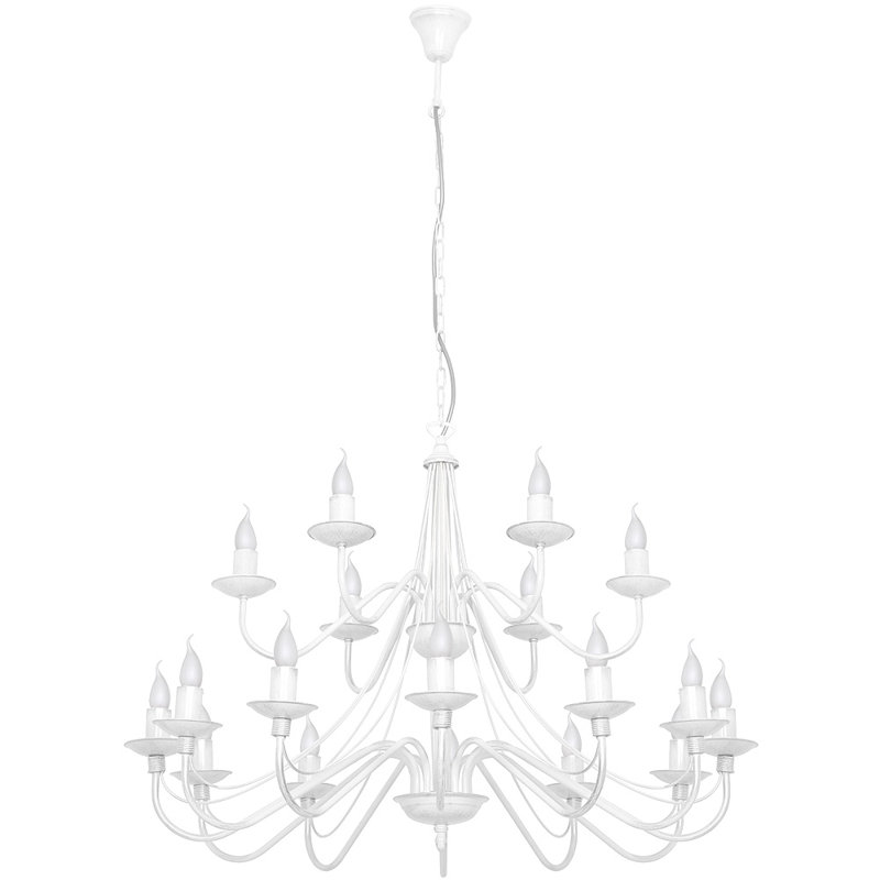 Coopertown 18 - Light Candle Style Chandelier, White