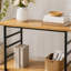 48x16x32"  2-Tier Wood and Iron Console Table with Black Frame and Storage Shelf, Industrial/Modern/Minimalist