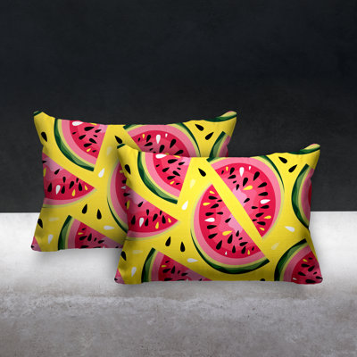 Watermelon Indoor/Outdoor Lumbar Pillow