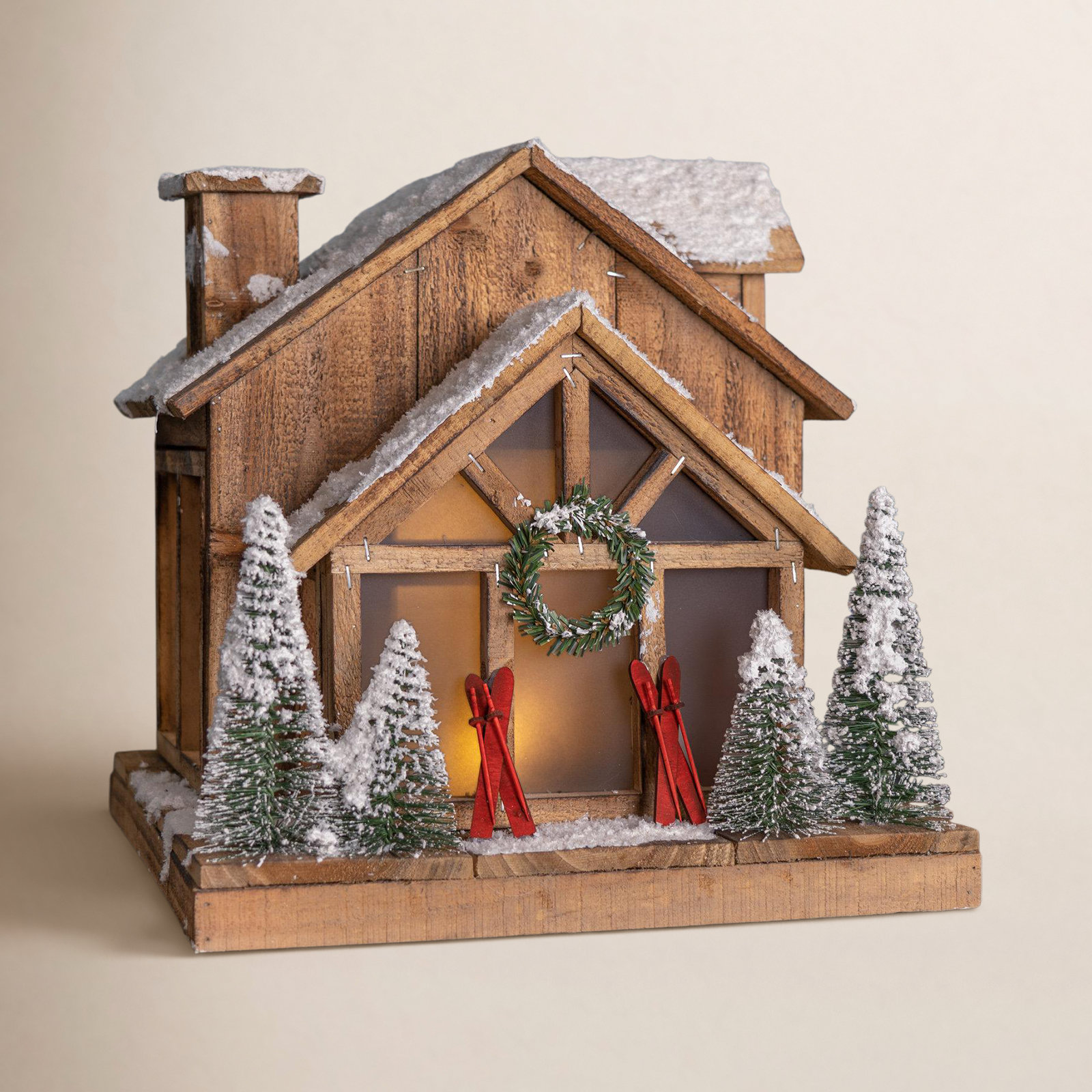 Gianmarco Lighted Ski Lodge Decor