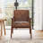 26" Wide Leathaire Fabric Mid Century Upholstered Solid Wood Accent Chairs-1665470174-1677624735